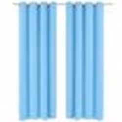 vidaXL Rideau avec œillets métalliques 2 pcs 135 x 175 cm Turquoise