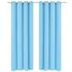 vidaXL Rideau avec œillets métalliques 2 pcs 135 x 175 cm Turquoise