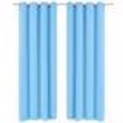 vidaXL Rideau avec œillets métalliques 2 pcs 135 x 245 cm Turquoise