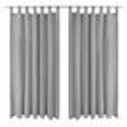 vidaXL Rideau occultant avec boucles 2 pcs 140 x 245 cm Gris
