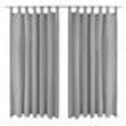 vidaXL Rideau occultant avec boucles 2 pcs 140 x 245 cm Gris