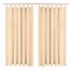 vidaXL Rideau occultant avec boucles 2 pcs 140 x 245 cm Beige - TU