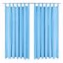 vidaXL Rideau occultant avec boucles 2 pcs 140 x 175 cm Turquoise