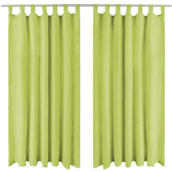 Vidaxl - Rideau occultant avec boucles 2 pcs 140 x 175 cm Vert