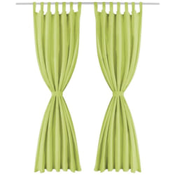 Rideau occultant avec boucles 2 pcs 140 x 245 cm Vert