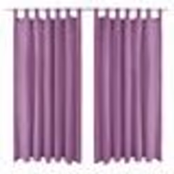 vidaXL Rideau occultant avec boucles 2 pcs 140 x 175 cm Lilas