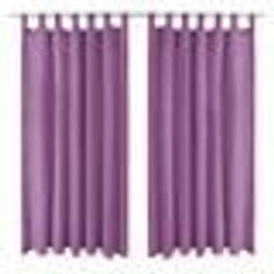 vidaXL Rideau occultant avec boucles 2 pcs 140 x 175 cm Lilas