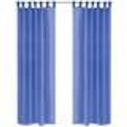 vidaXL Rideau occultant 2 pcs Voile 140 x 245 cm Bleu royal