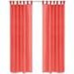 vidaXL Rideau occultant 2 pcs Voile 140 x 225 cm Rouge