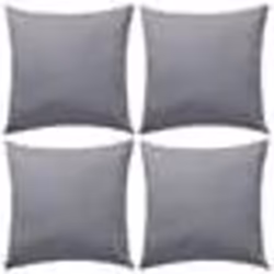 vidaXL Oreiller d'extérieur lot de 4 45 x 45 cm Gris - TU
