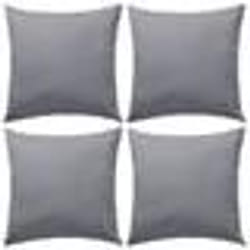 vidaXL Oreiller d'extérieur lot de 4 45 x 45 cm Gris - TU