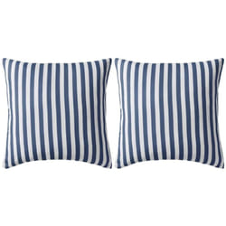 Vidaxl - Oreiller d'extérieur lot de 2 Impression rayure 45 x 45 cm Bleu