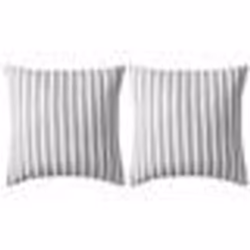 vidaXL Oreiller d'extérieur lot de 2 Impression rayure 45 x 45 cm Gris - TU
