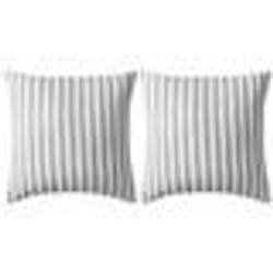 vidaXL Oreiller d'extérieur lot de 2 Impression rayure 45 x 45 cm Gris - TU