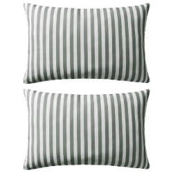 vidaXL Oreiller Extérieur Rayure Gris 60x40 cm