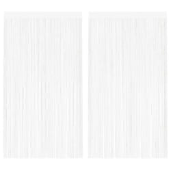 vidaXL Rideaux en Fils Blanc