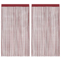 VidaXL Rideau en fils 2 pcs - Bordeaux