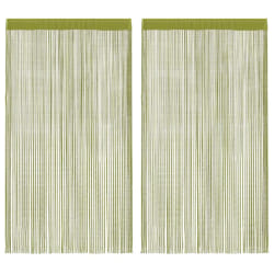 vidaXL Rideau en fils Vert