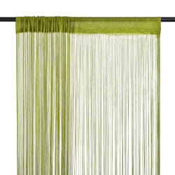 vidaXL Rideaux en fils 2 pcs - Vert 140x250 cm