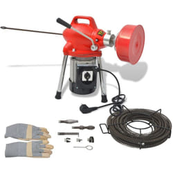 vidaXL Machine de nettoyage tuyaux 250W 12,5 m x 16 mm 4,5 m x 9,5 mm