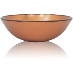 Lavabo Verre trempé 42 cm Marron Vidaxl