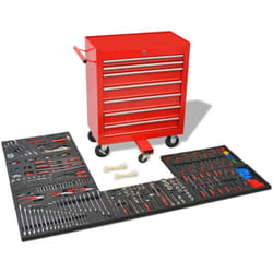 Vidaxl - Chariot à outils pour atelier avec 1125 outils Acier Rouge