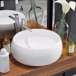 Description générale Ce lavabo rond, fabriqué en céramique de haute qualité, apportera une touche élégante à toutes les salle ...