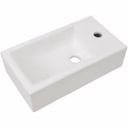 Description générale Ce lavabo rectangulaire, fabriqué en céramique de qualité supérieure, est un ajout élégant pour toutes l ...