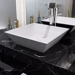 Description générale Ce lavabo carré, fabriqué en céramique de haute qualité, apportera une touche d'élégance à toutes les sa ...