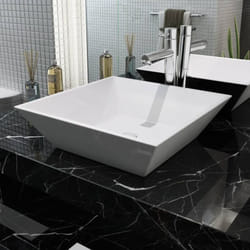 Vidaxl - Lavabo carrée Céramique Blanc 41,5 x 41,5 x 12 cm