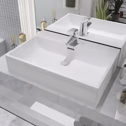 Description générale Ce lavabo, fait en céramique de haute qualité, sera un ajout élégant à toutes salles de bains, toilettes ...