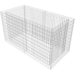 Vidaxl - Lit surélevé à gabion Acier 180 x 90 x 100 cm Argenté