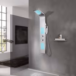 Ce système de panneaux de douche multifonctionnel a un design élégant et fera un excellent accessoire à votre salle de bain.  ...