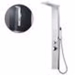vidaXL Système de panneau de douche Acier inoxydable Carré - TU