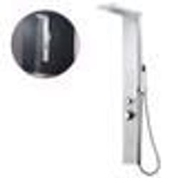 vidaXL Système de panneau de douche Acier inoxydable Carré - TU