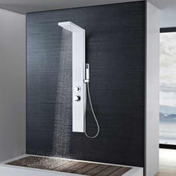 Vidaxl - Système de panneau de douche Aluminium Mat Blanc