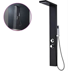 Vidaxl - Système de panneau de douche Aluminium Mat Noir