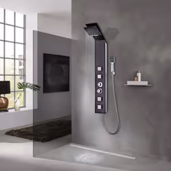 Ce système de panneaux de douche multifonctionnel a un design élégant et fera un excellent accessoire à votre salle de bain.  ...