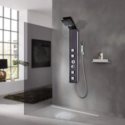 Vidaxl - Système de panneau de douche Verre Marron