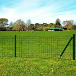 vidaXL Clôture Euro Acier 10 x 1,2 m Vert - TU