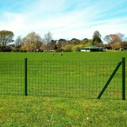 vidaXL Clôture Euro Acier 25 x 1,2 m Vert - TU