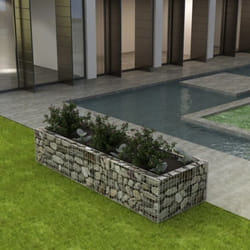 Vidaxl - Lit surélevé à gabion Acier 270x90x50 cm