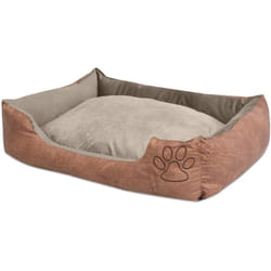 Vidaxl - Lit pour chiens avec coussin Cuir artificiel pu Taille xl Beige
