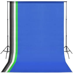 vidaXL Kit de studio avec 5 toiles de fond colorées et cadre réglable - TU