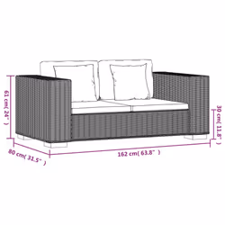 VidaXL 243245 canapé 2 siège(s) Crème, Naturel - Vue supplémentaire 7