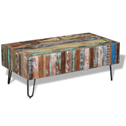 vidaXL Table basse - Bois de récupération 100x50x38 cm