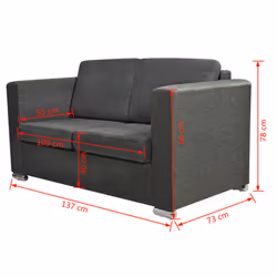 VidaXL 243583 canapé 2 siège(s) Gris - Vue supplémentaire 7