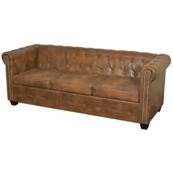 Description générale Ce canapé de Chesterfield à 3 places allie confort et élégance, s'intégrant parfaitement dans tout décor ...