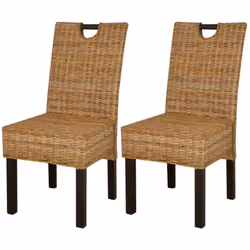 Cet ensemble de chaises de salle à manger en rotin Kubu sera un excellent ajout au décor de votre salle à manger ou salon. Le ...
