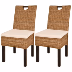 Cet ensemble de chaises de salle à manger en rotin Kubu sera un excellent ajout au décor de votre salle à manger ou salon. Le ...